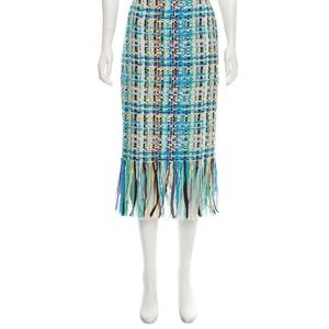 Chanel Coco Cuba Tweed Fringe Skirt 2017
